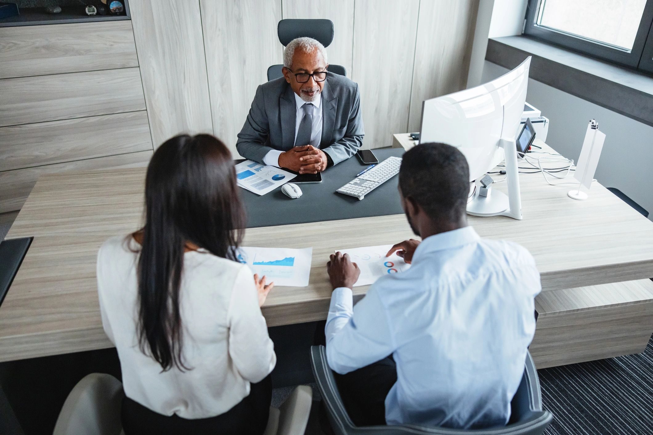 Professional financial consultancy meeting